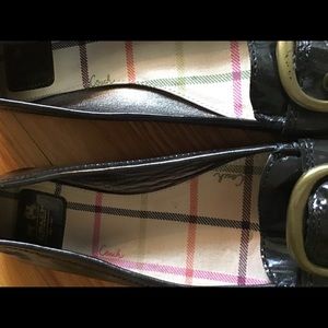 Coach Shoes - COACH black patent leather flats w/buckle size 8 Coach Shoes - COACH black patent leather flats w/buckle size 8